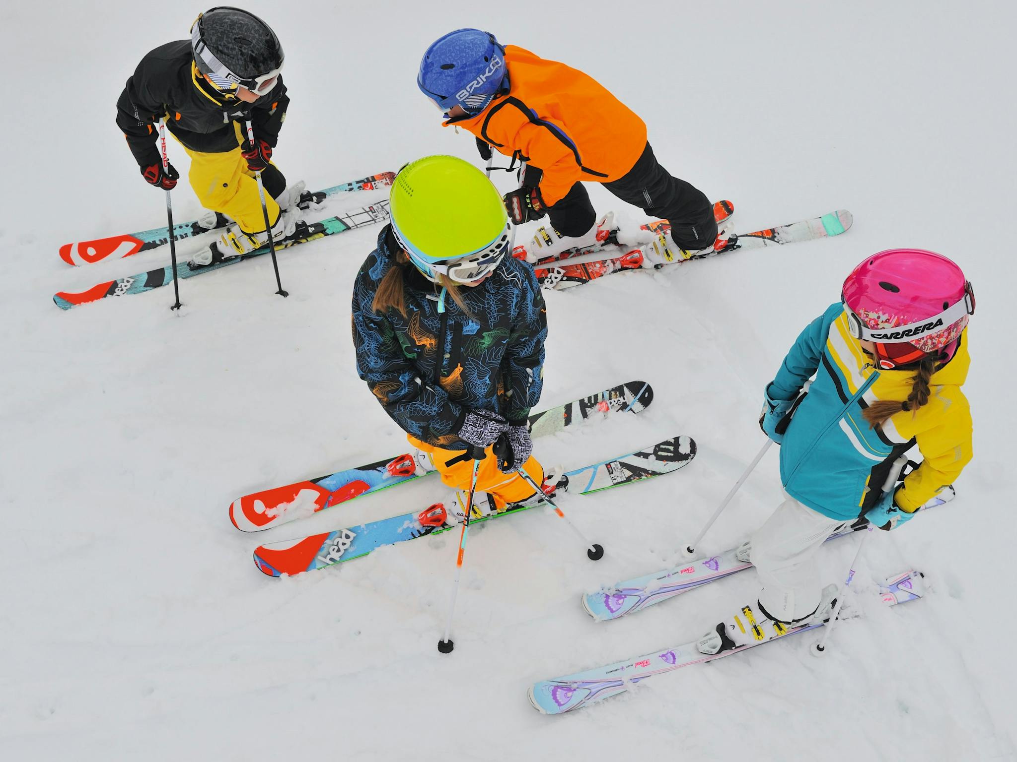 Kids getting ready to fly