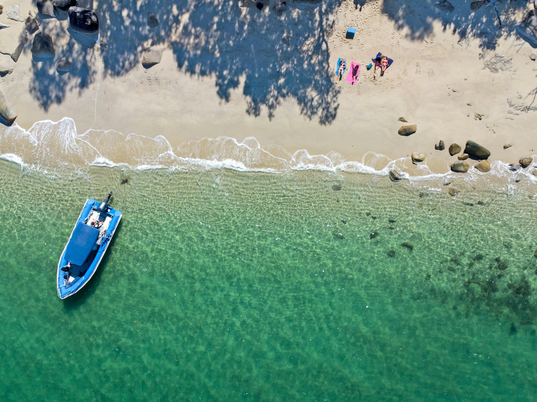 Drone shot of a beach on Dunk island