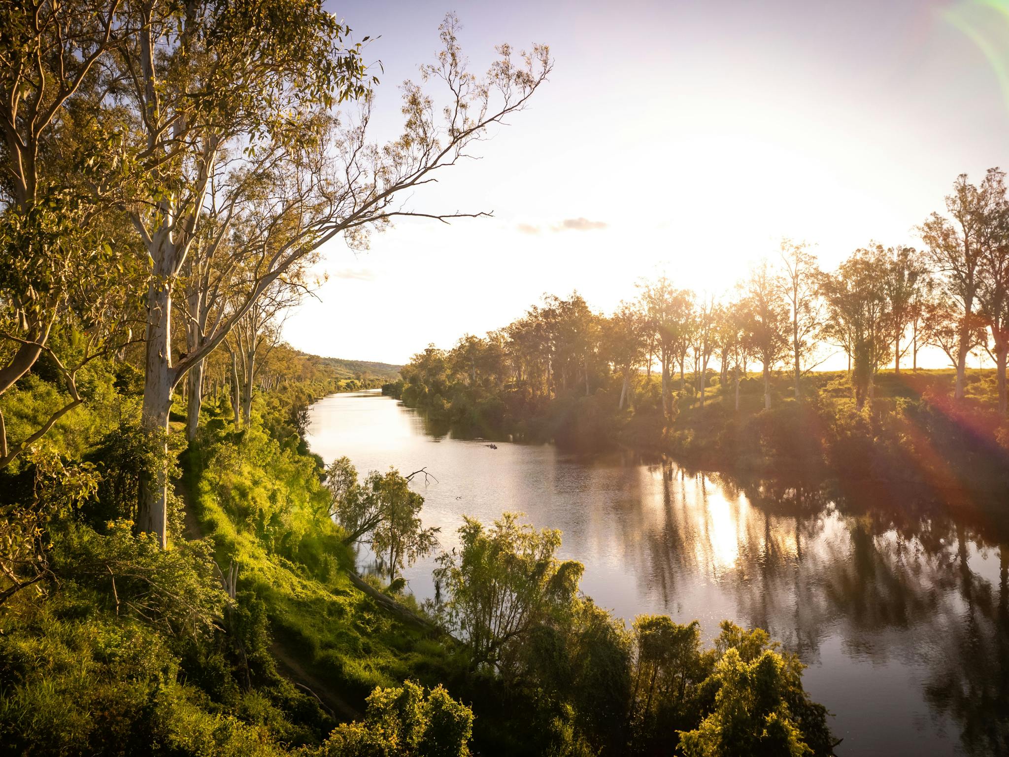 Scenic view of the Mid Brisbane river near Fernvale in Somerset Scenic view of the Mid Brisbane river near Fernvale in Somerset