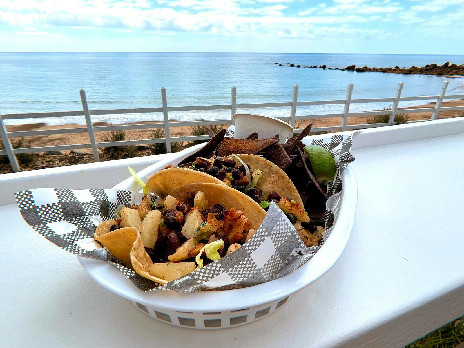 Tacos with a seaside view