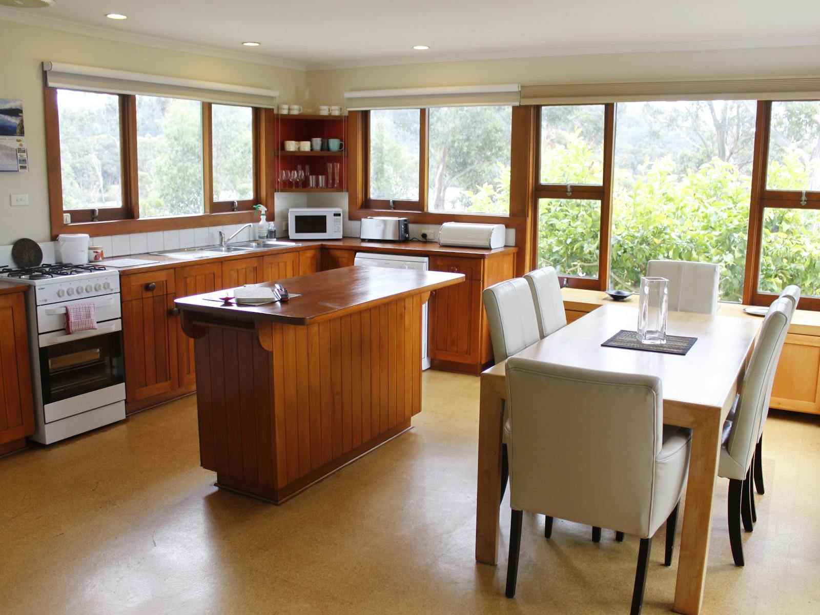 Kitchen at Huon Country Cottage