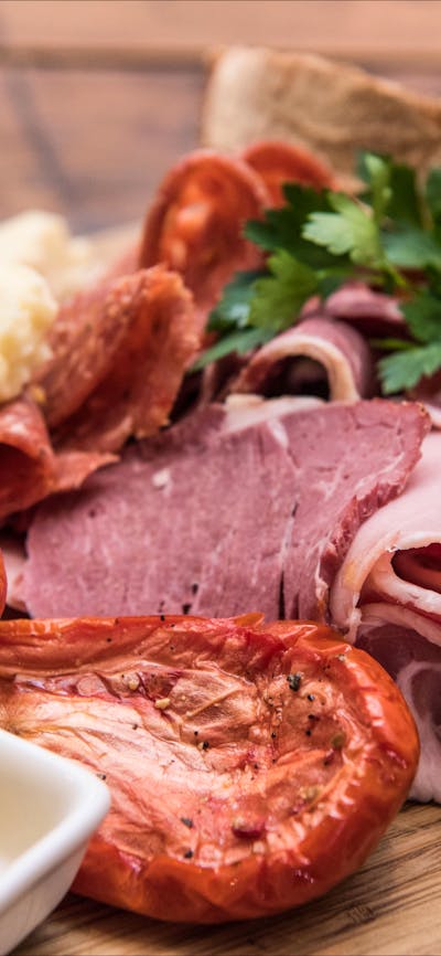 Delicious platter of locally sourced ingredients