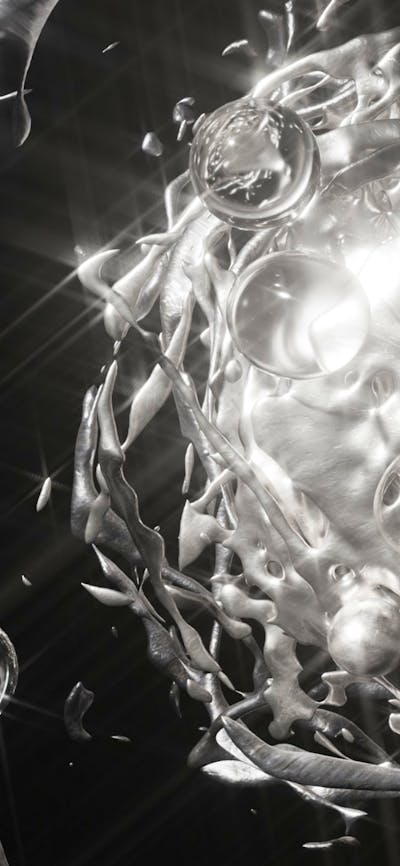 black and white abstract fluid imagery