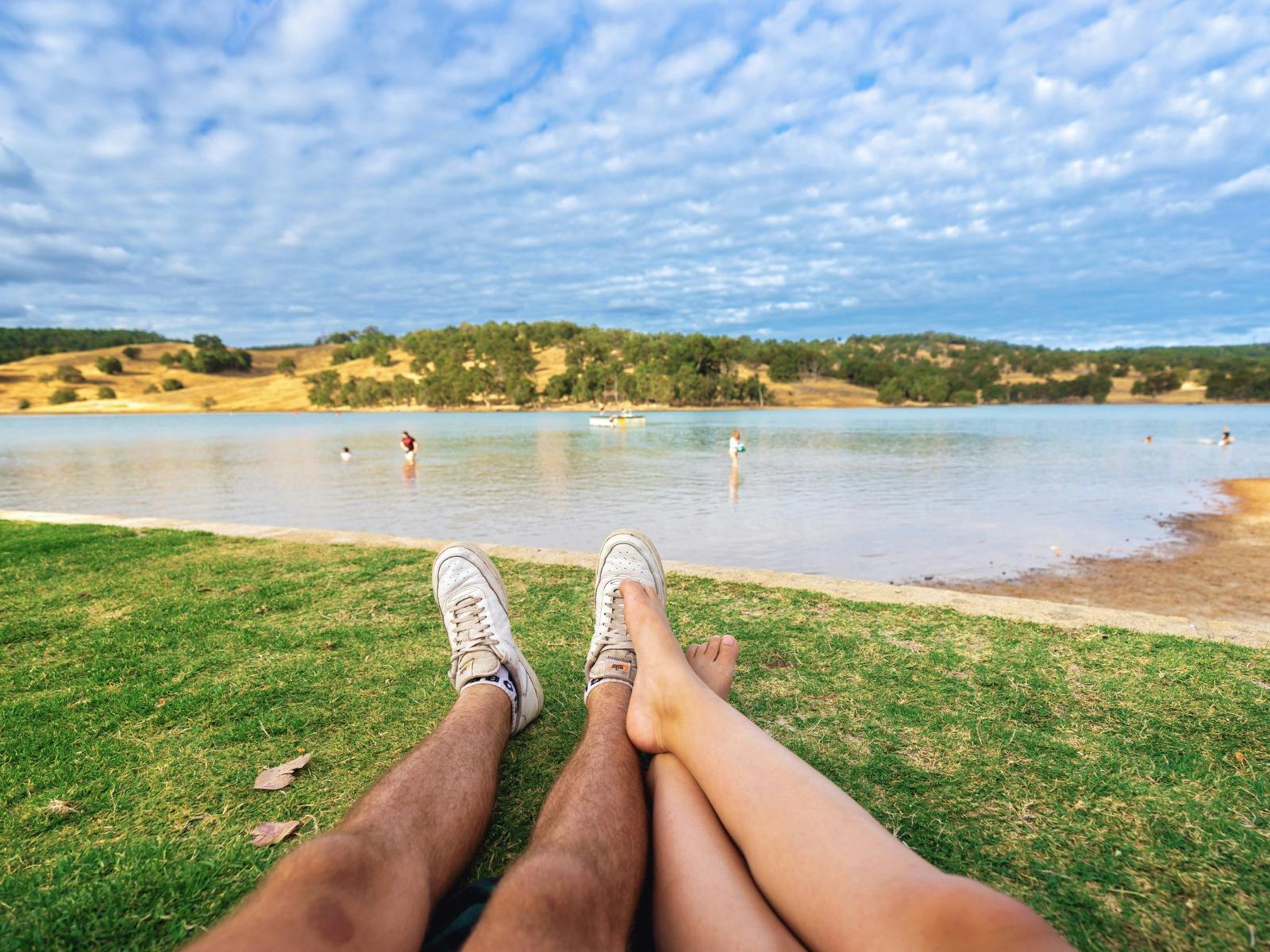 Relaxing at the weir
