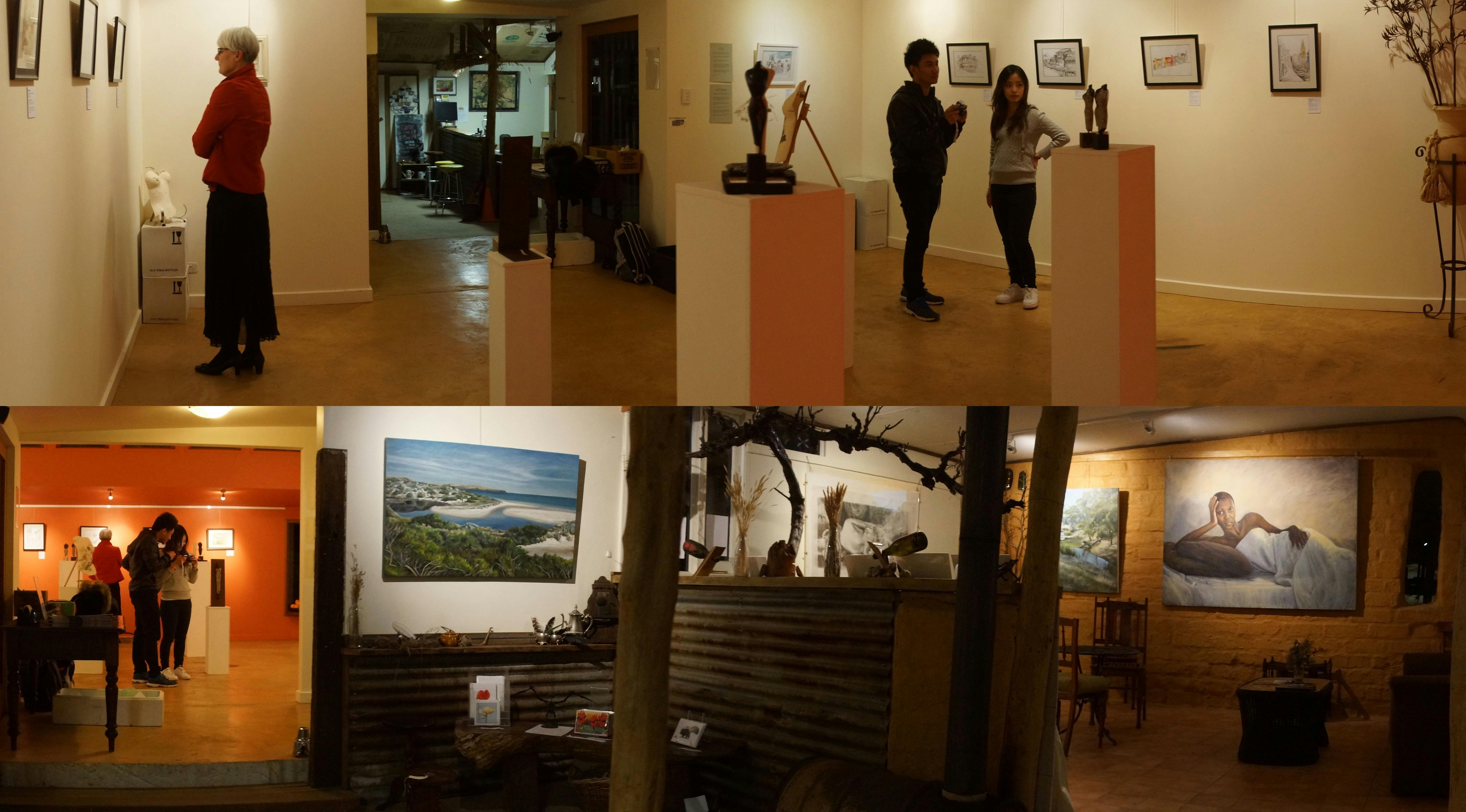 Magpie Springs Art Gallery near cellar door. Spacious garden nearby avialable  for hire.