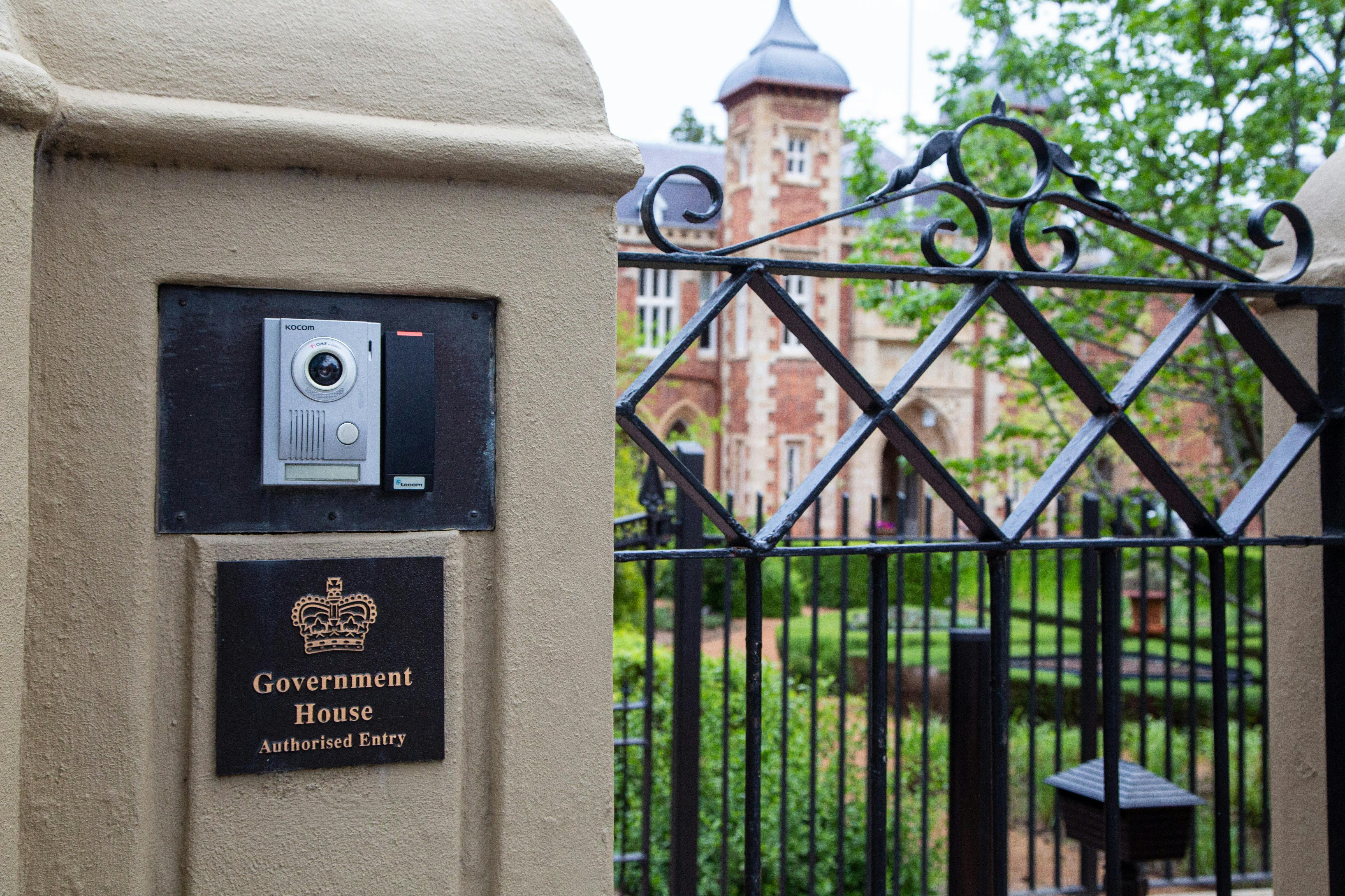 Photo of Government House WA entrance gates - telling the story of Audrey Jacobs