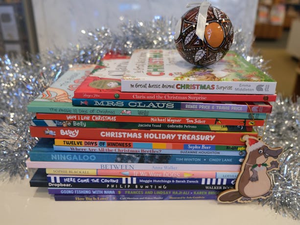 A stock of Christmas titles at the National Library Bookshop