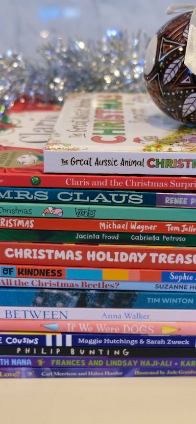 A stock of Christmas titles at the National Library Bookshop