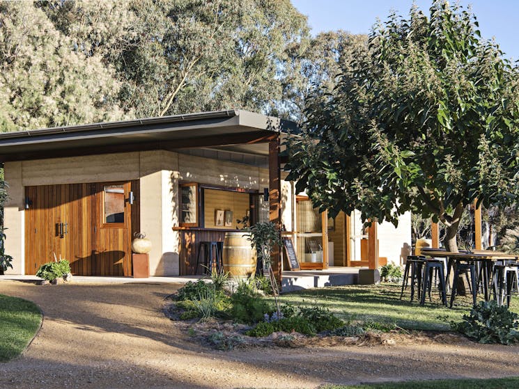 The Cellar Door at Rosby Wines adjoins to the Rosby art gallery.