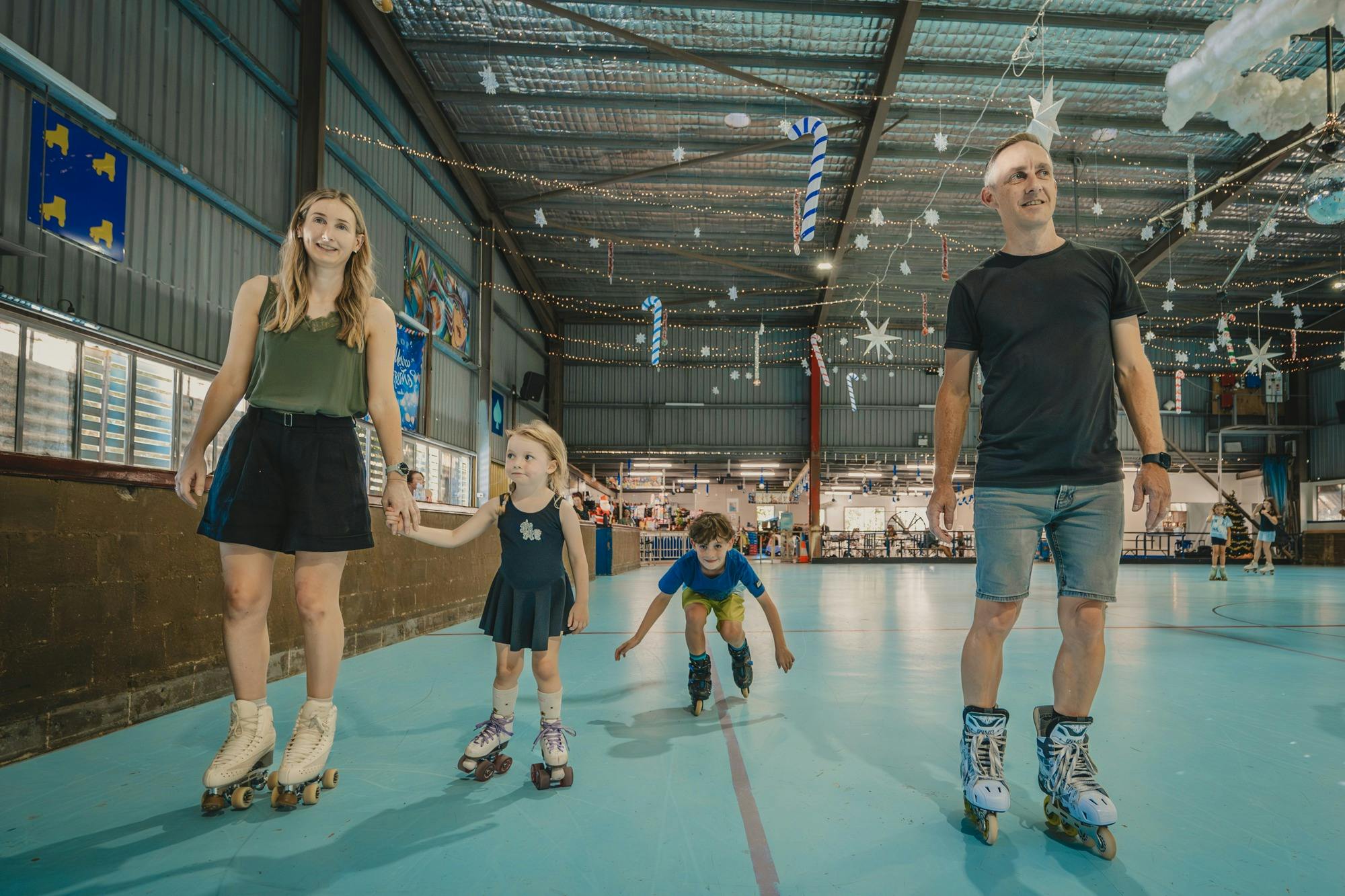 Family skating