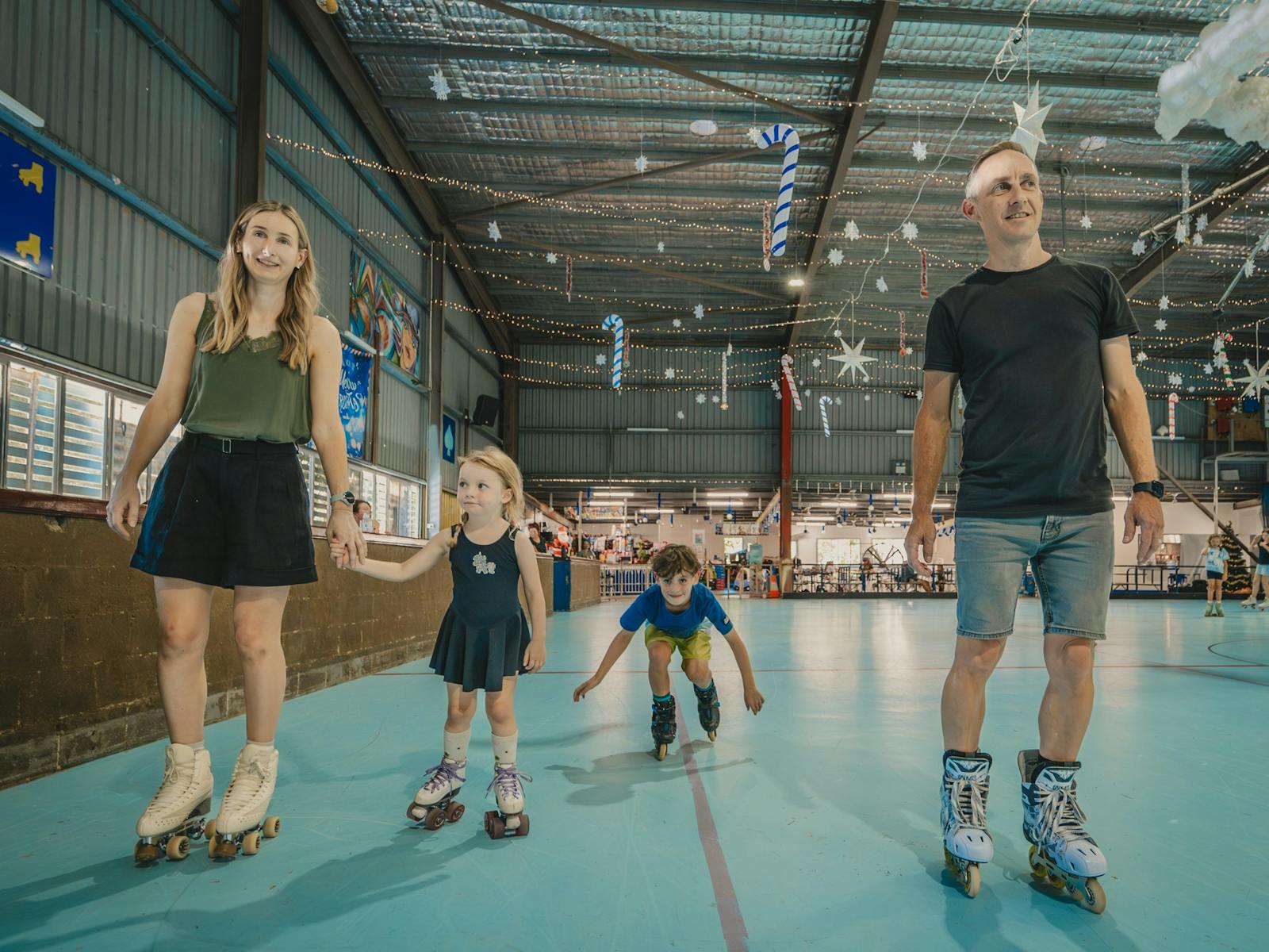 Family skating