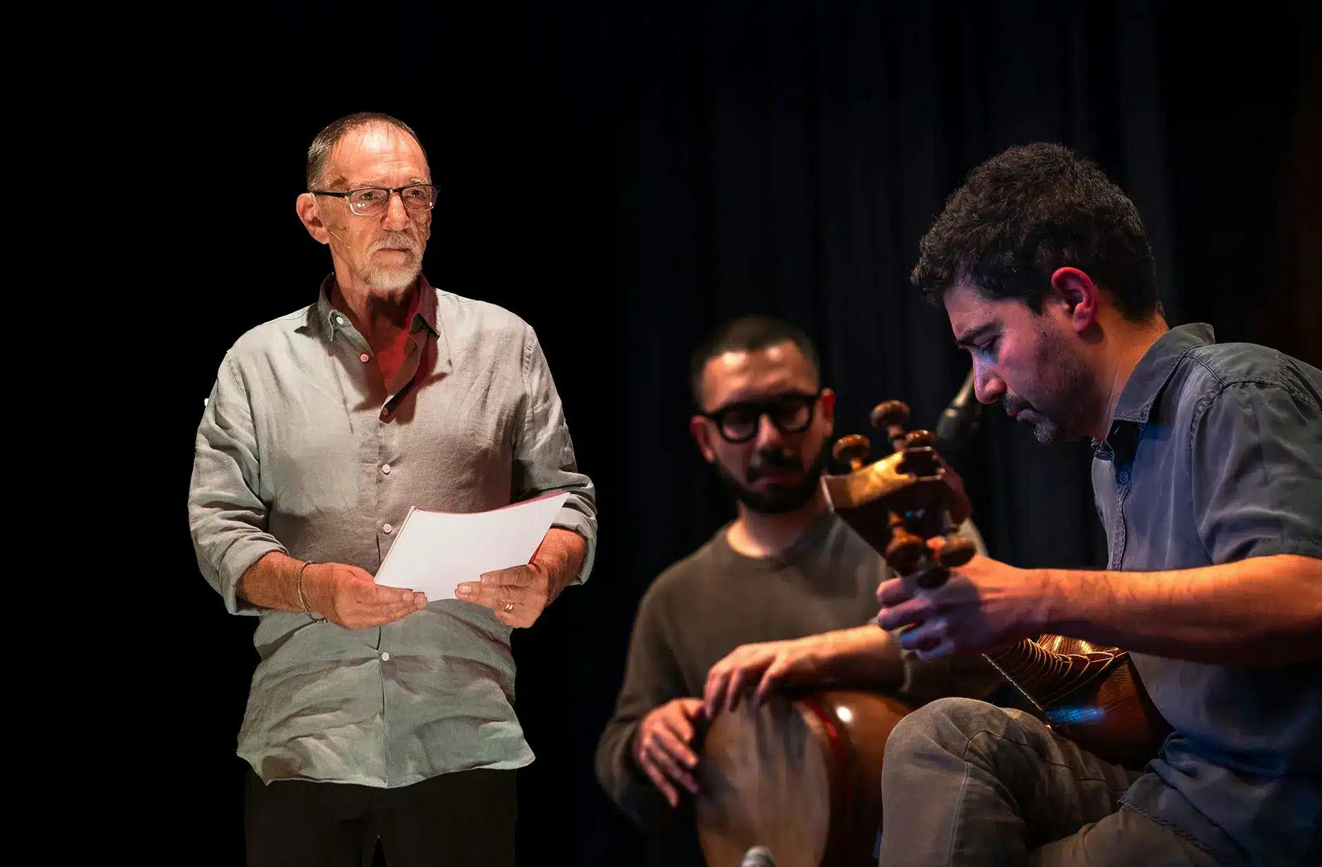 one actor and two musicians