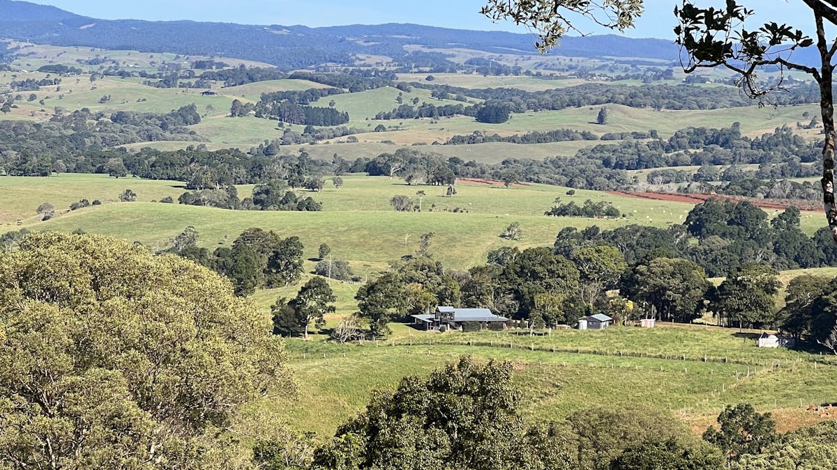 Looking down on Altitude 700 Rural Retreat