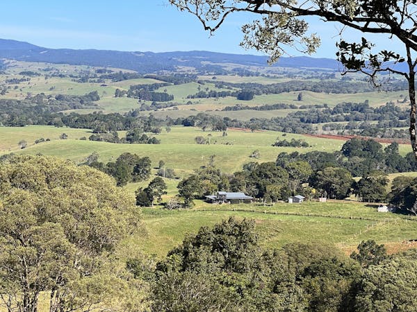 Looking down on Altitude 700 Rural Retreat
