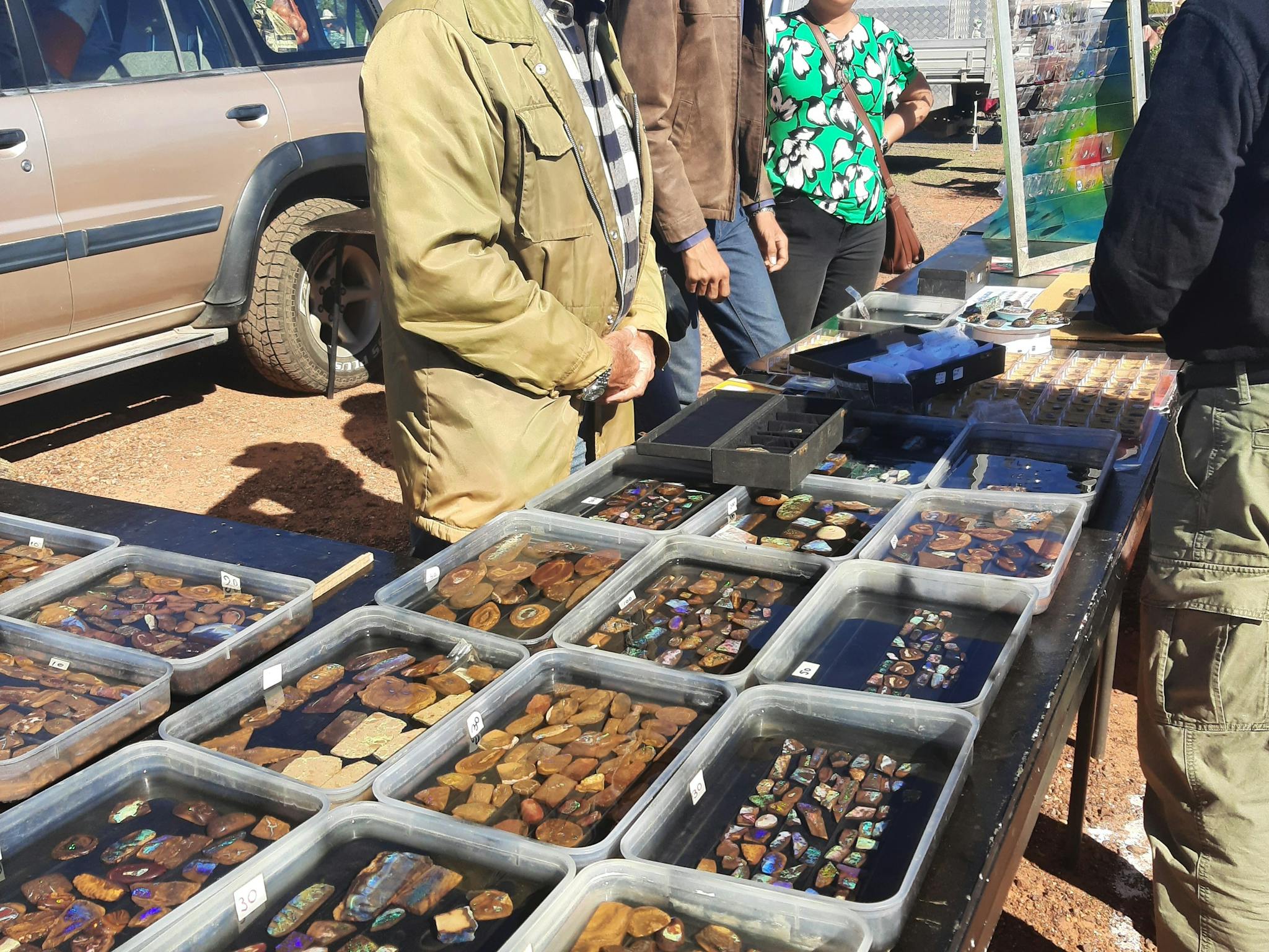 Opals O Display at the Yowah Opal Festival Opals O Display at the Yowah Opal Festival