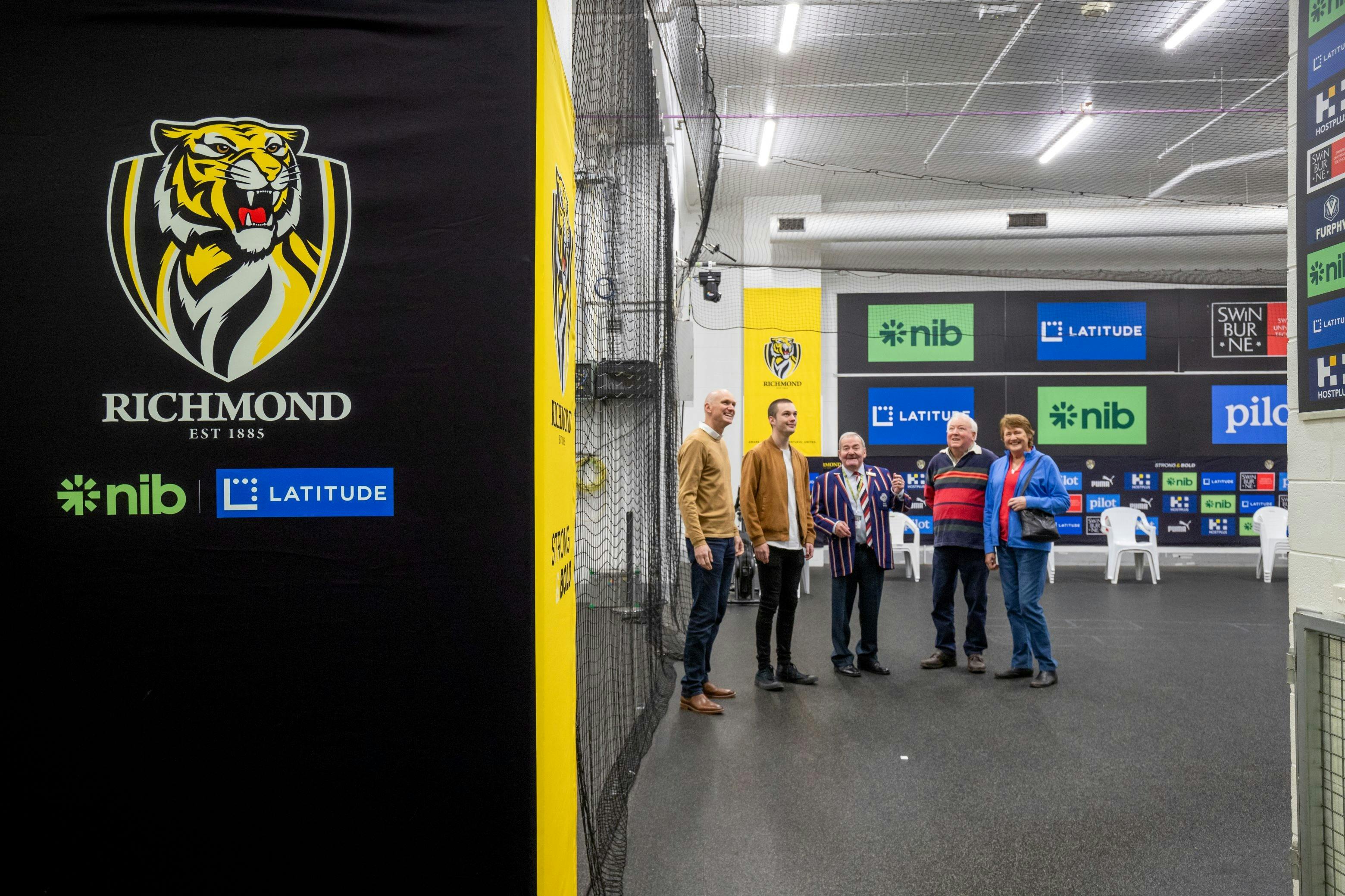 Inside the player change-rooms at the MCG