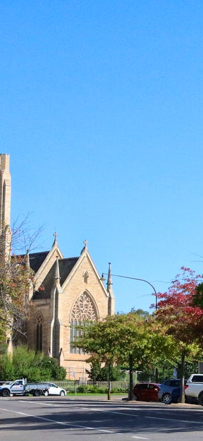 Front of St Saviours Anglican Cathedral and Montague Street