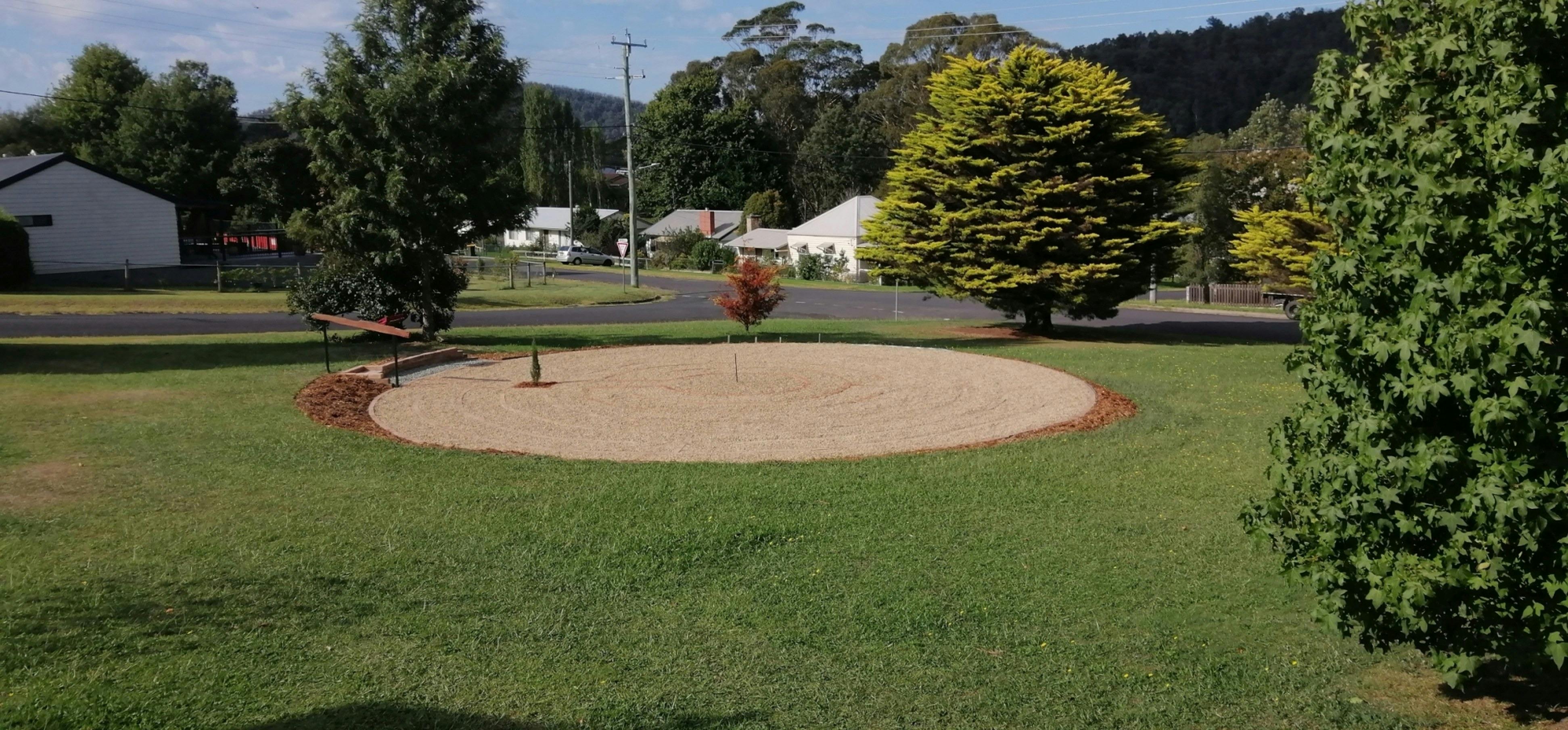 Shows the labyrinth at ground level