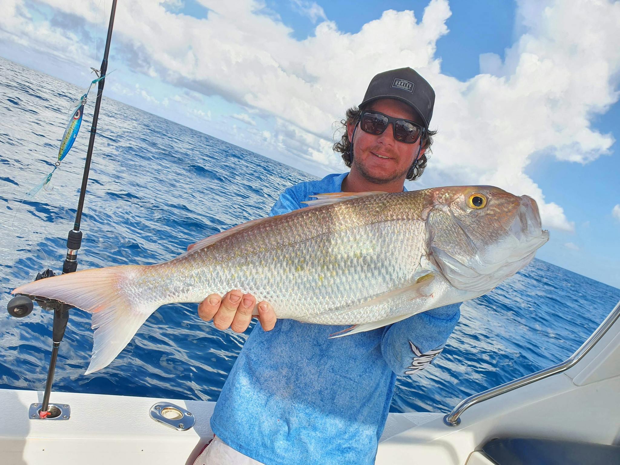 Gold Band Snapper caught off the coast in Yeppoon Gold Band Snapper caught off the coast in Yeppoon