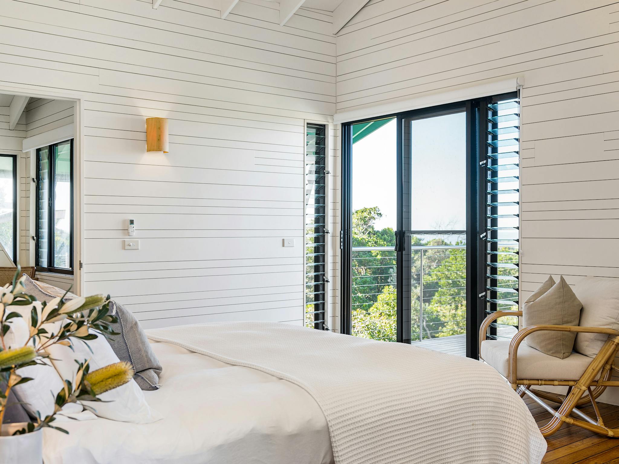 the bedrooms bathed in natural sunlight