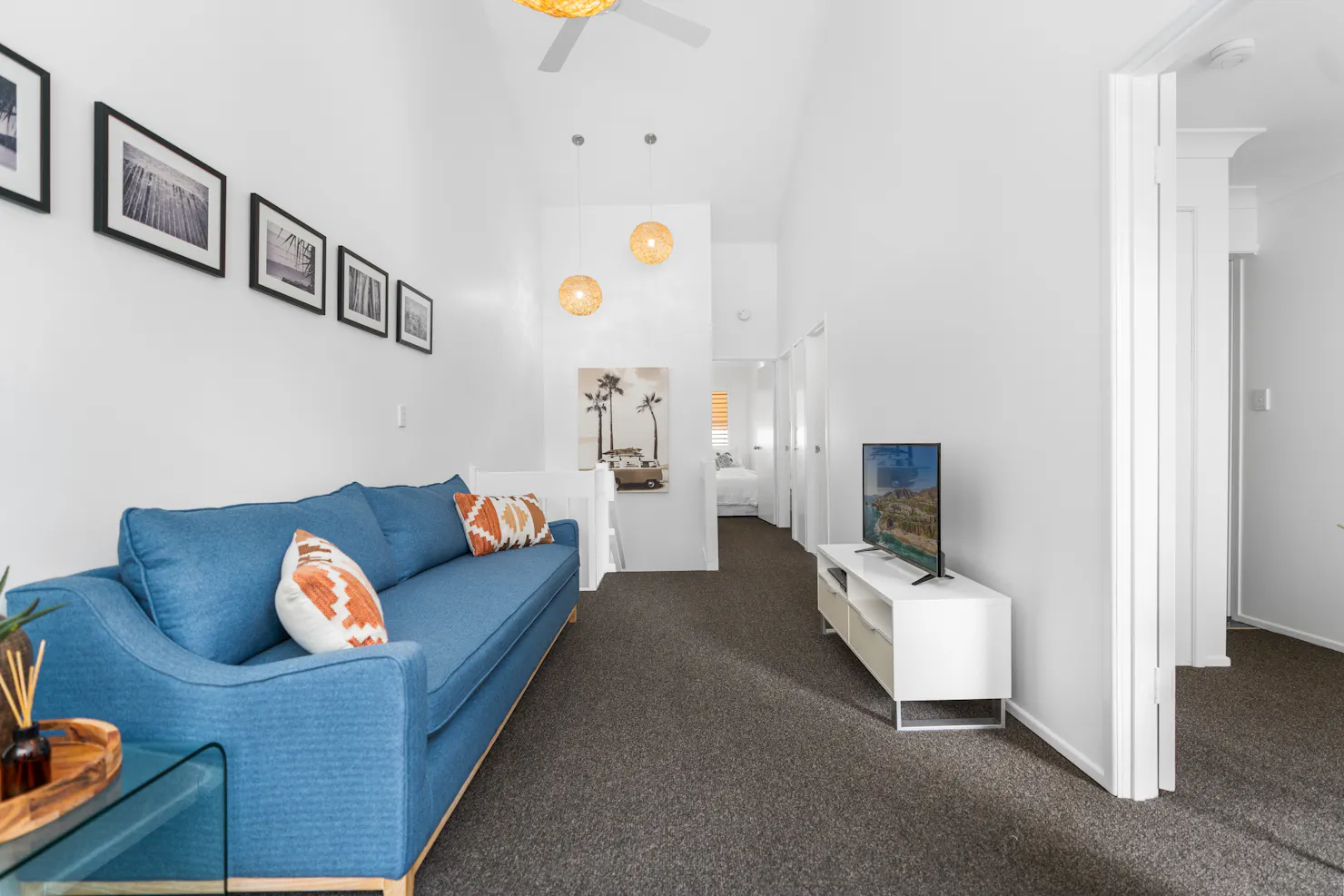 Upstairs living area