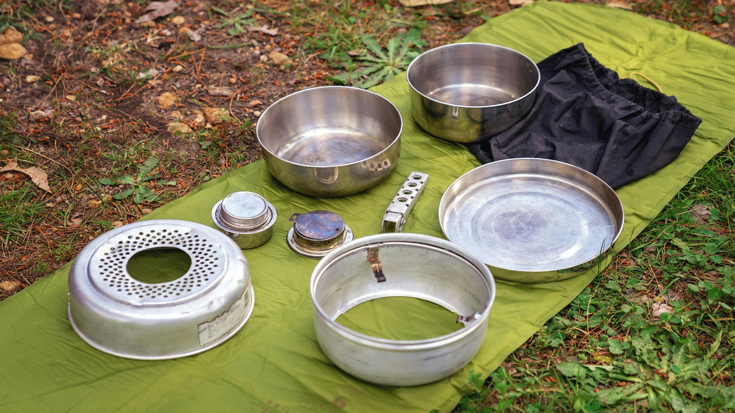 Camp cooking setup
