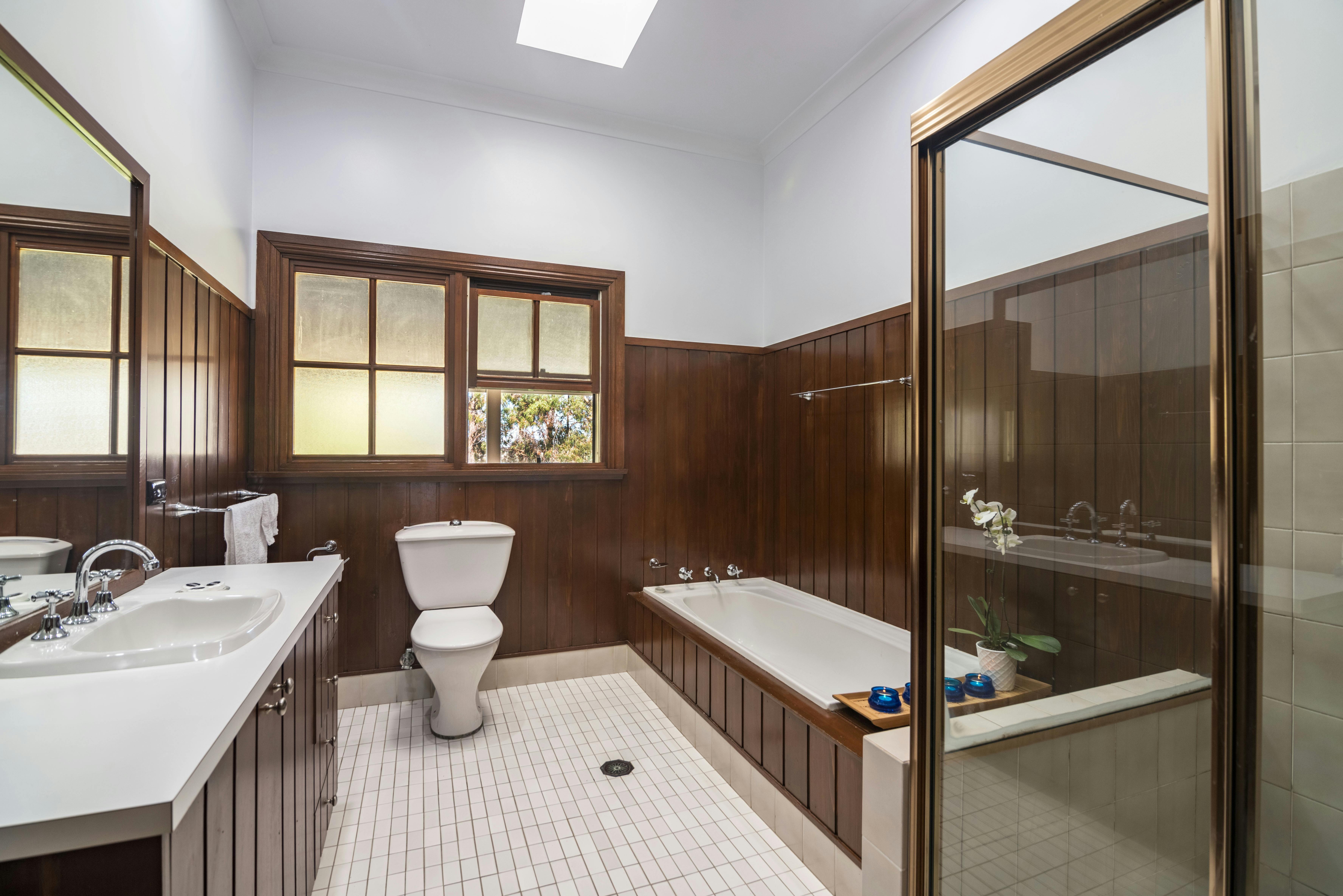 Bathroom with shower and bath
