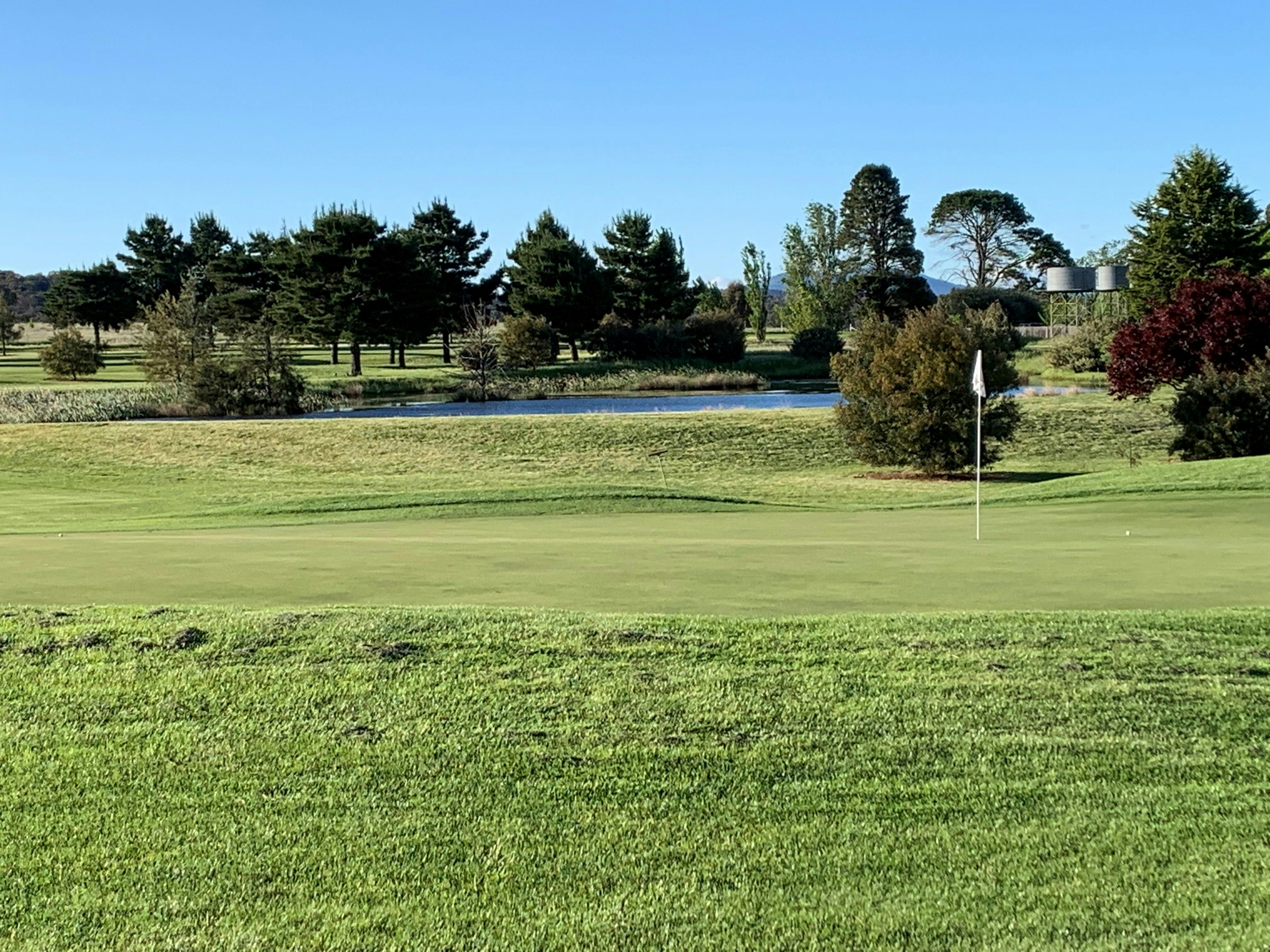 4th hole looking back across the pond