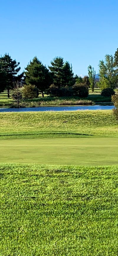 4th hole looking back across the pond