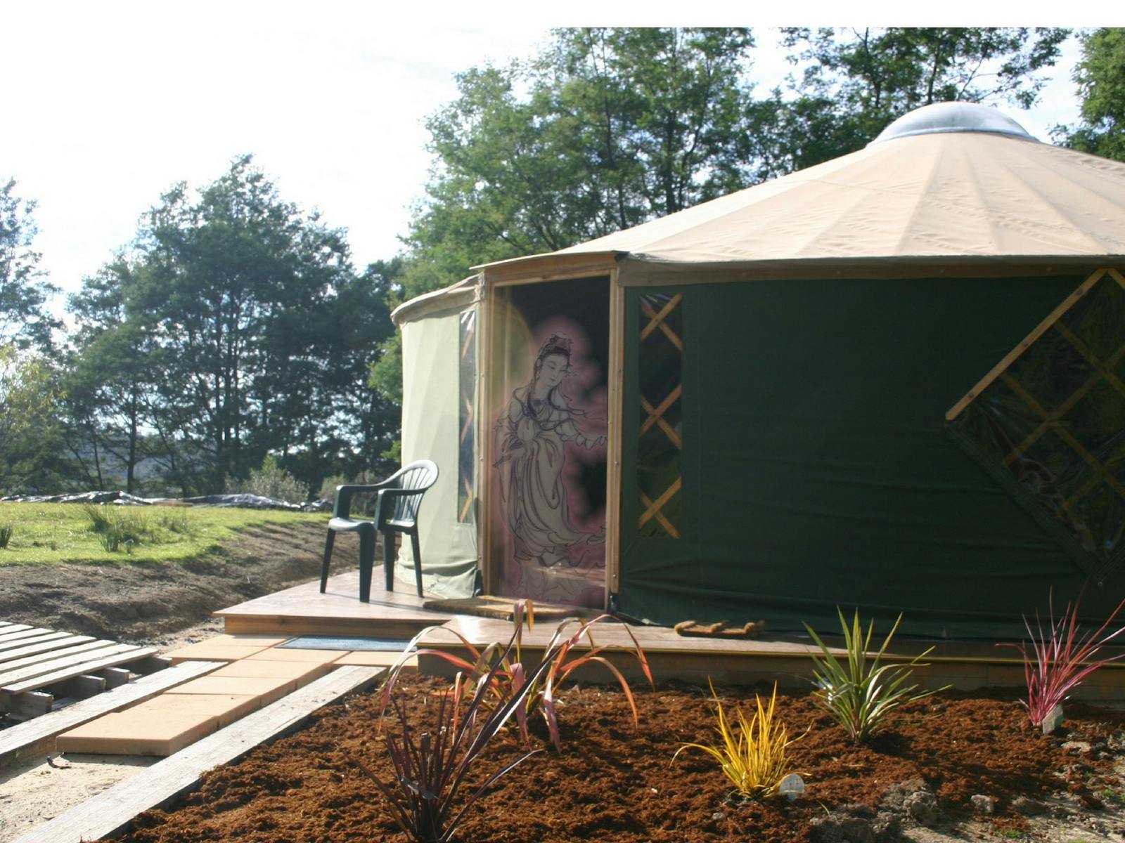 Our meditation "room" with Quan Yin