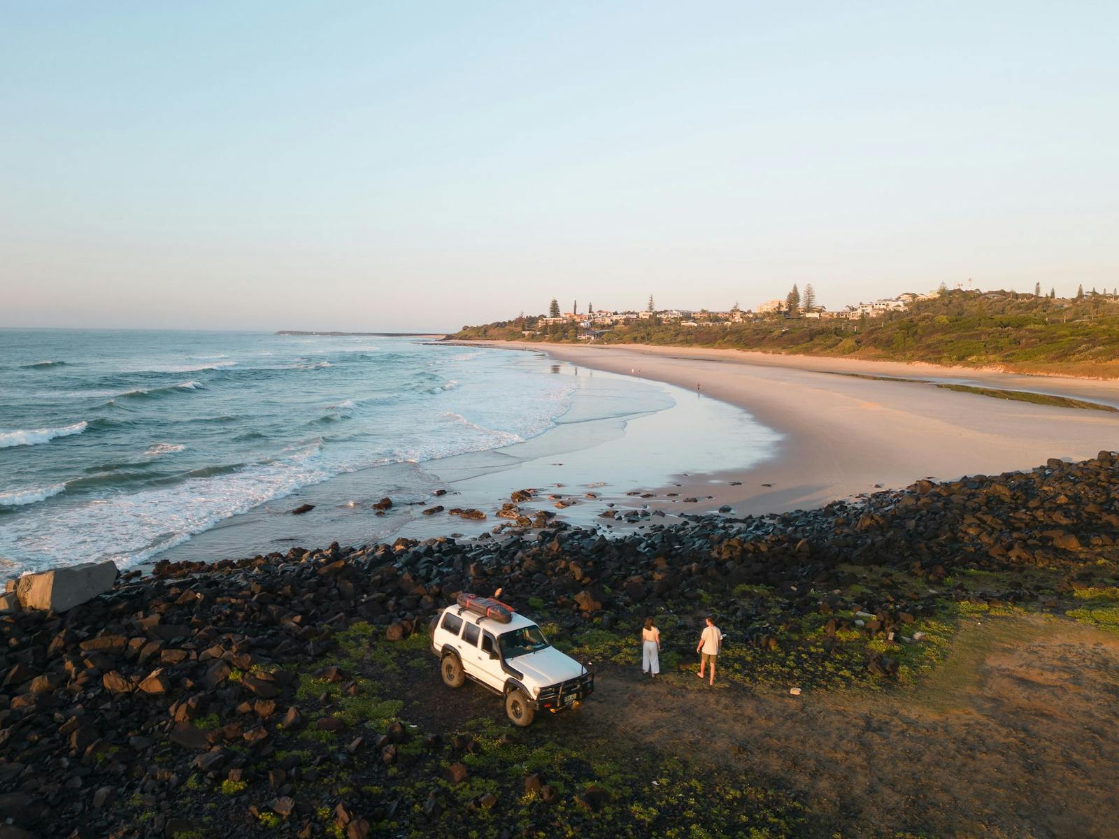 Van parked at Shelly Beach