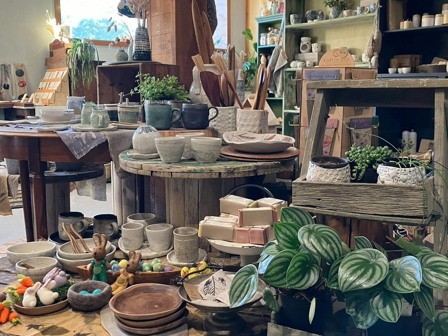 Tribe store interior displaying handmade wares