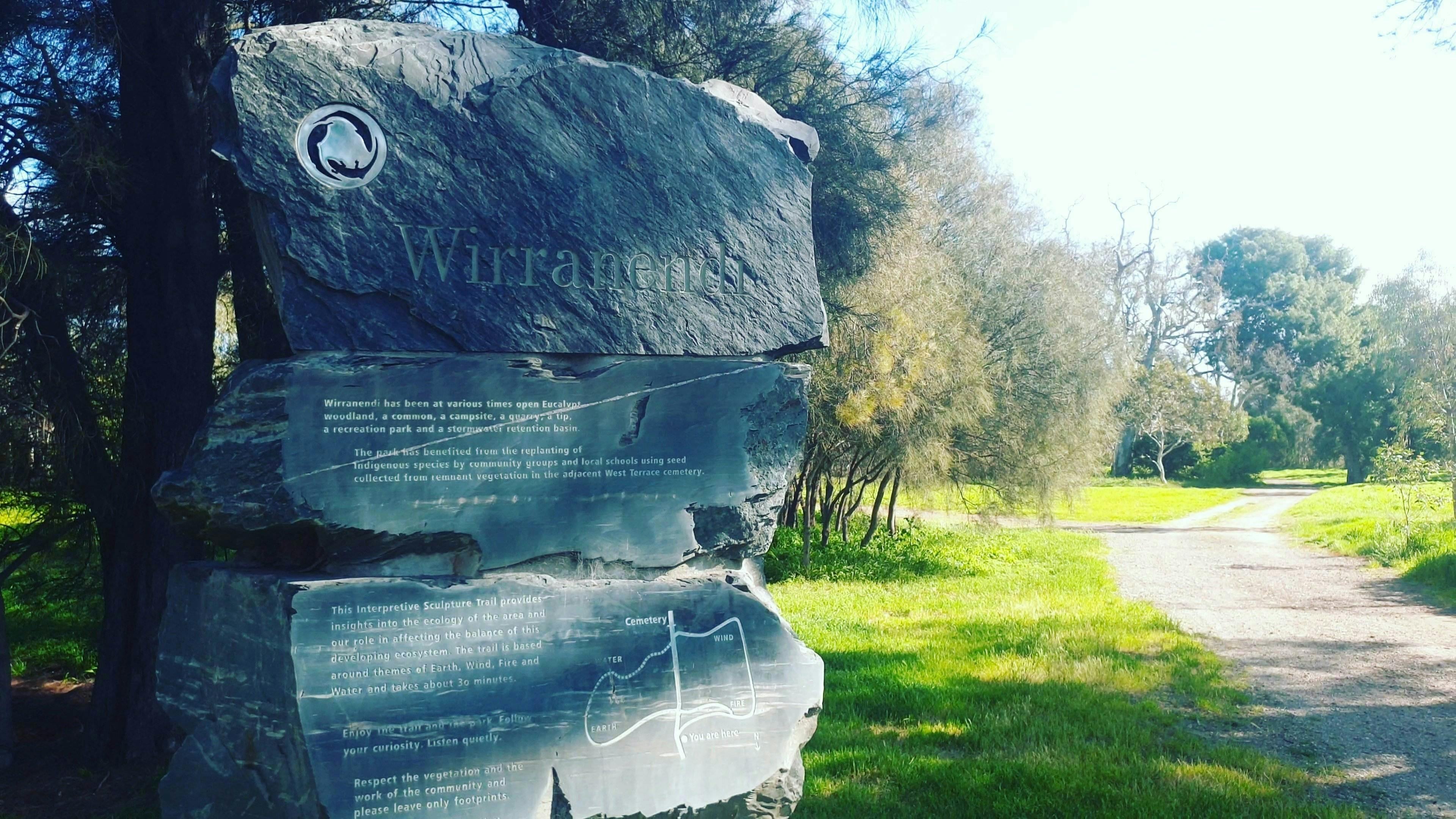 Start of the Wirrarninthi environmental trail