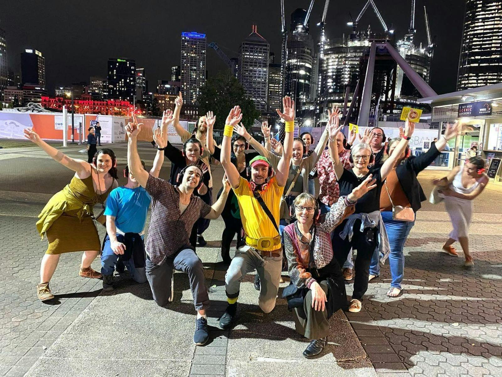 Guru Dudu Silent Disco Walking Tour,  Brisbane Tour guide, Creating a Visit Brisbane fun activity