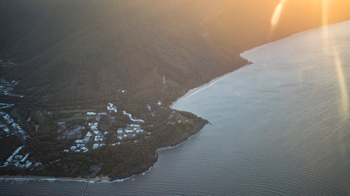 Flying over Palm Cove & Ellis Beach