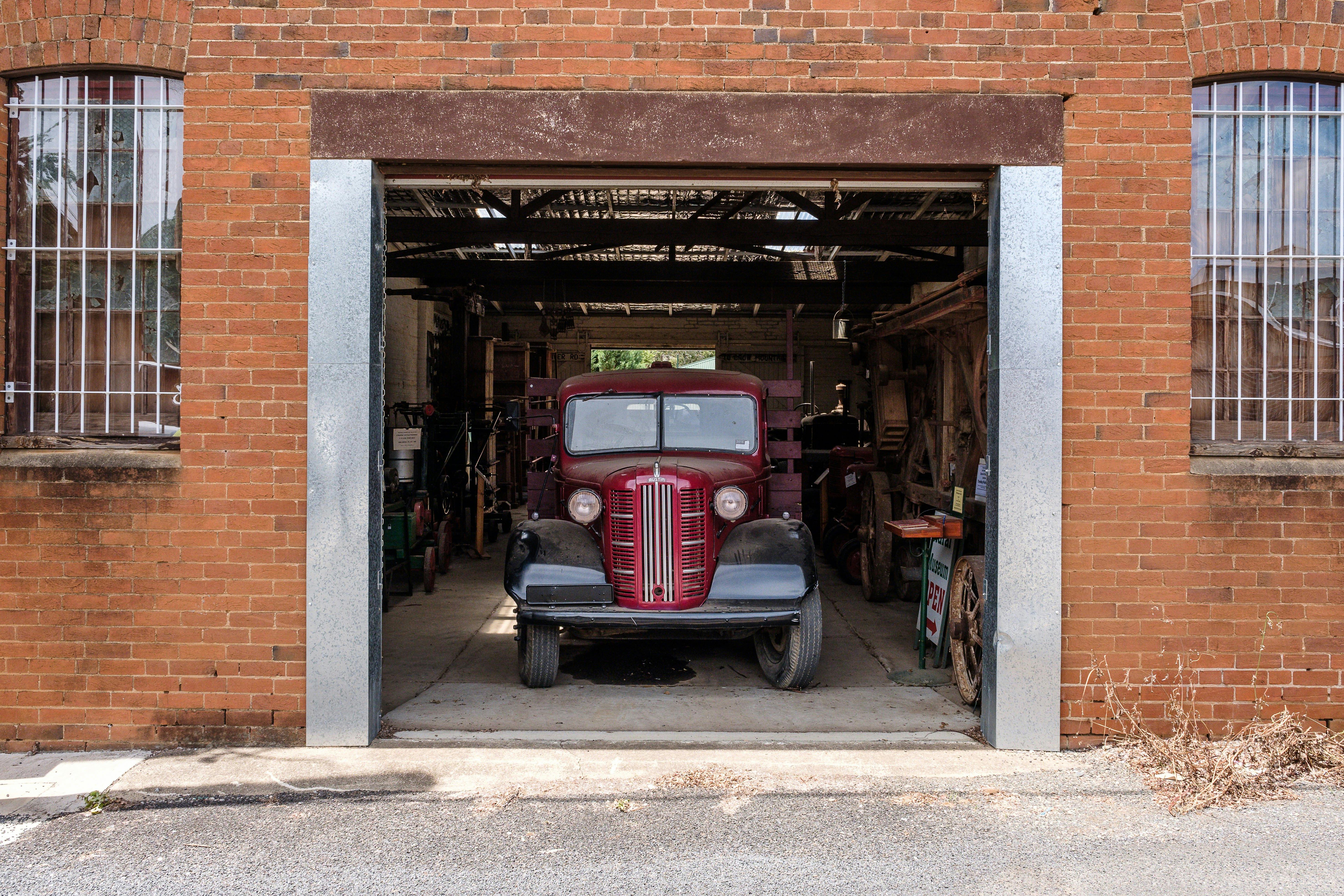 Manilla Machinery Museum - Old Red Truck in shed