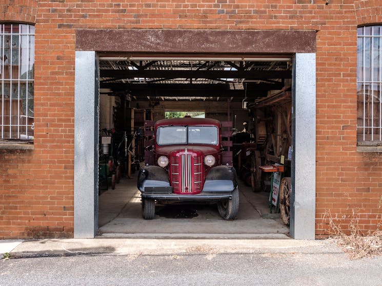 Manilla Machinery Museum - Old Red Truck in shed