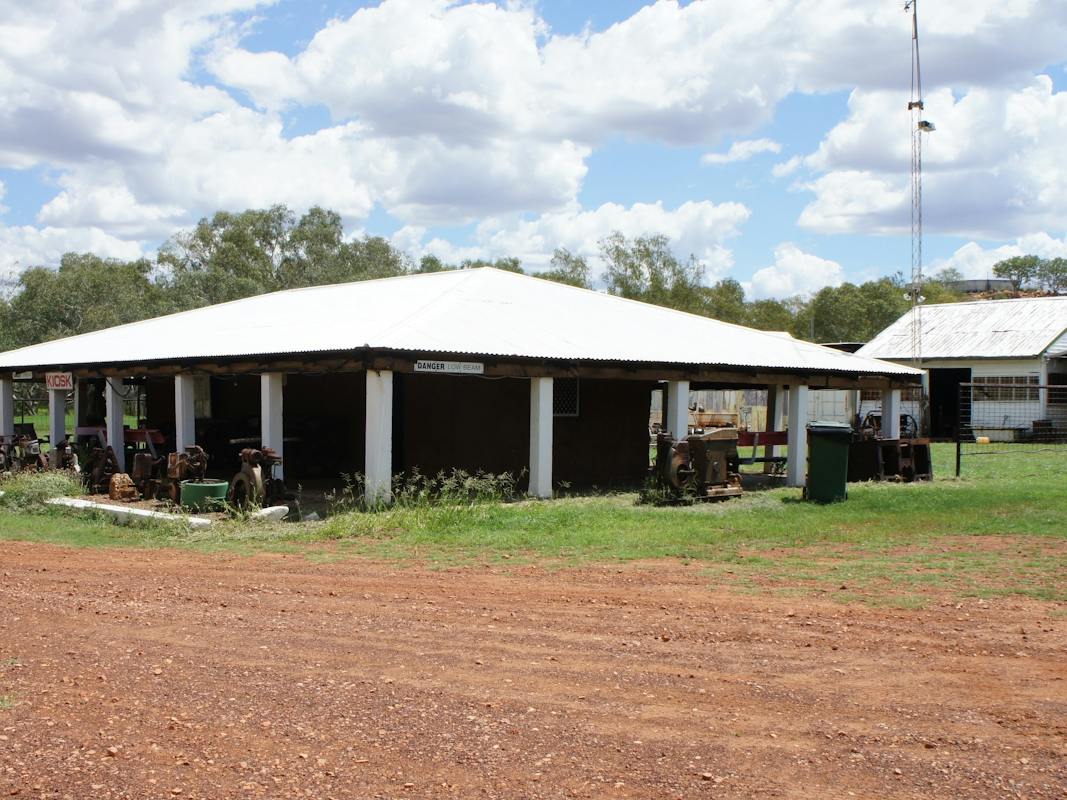 The mud hut building is used as a kiosk / bar for guests and visitors.