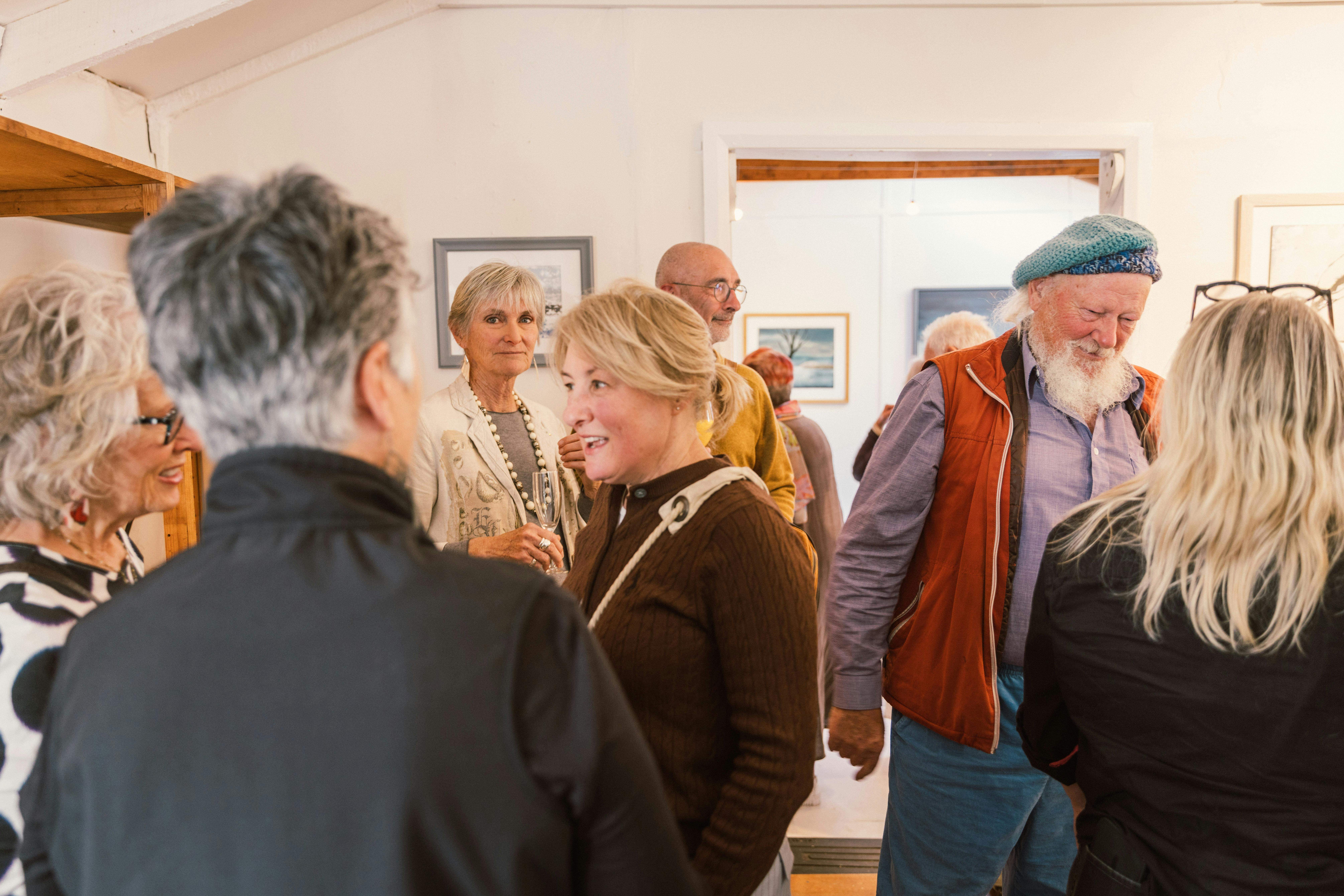 People mingling at Artless Gallery