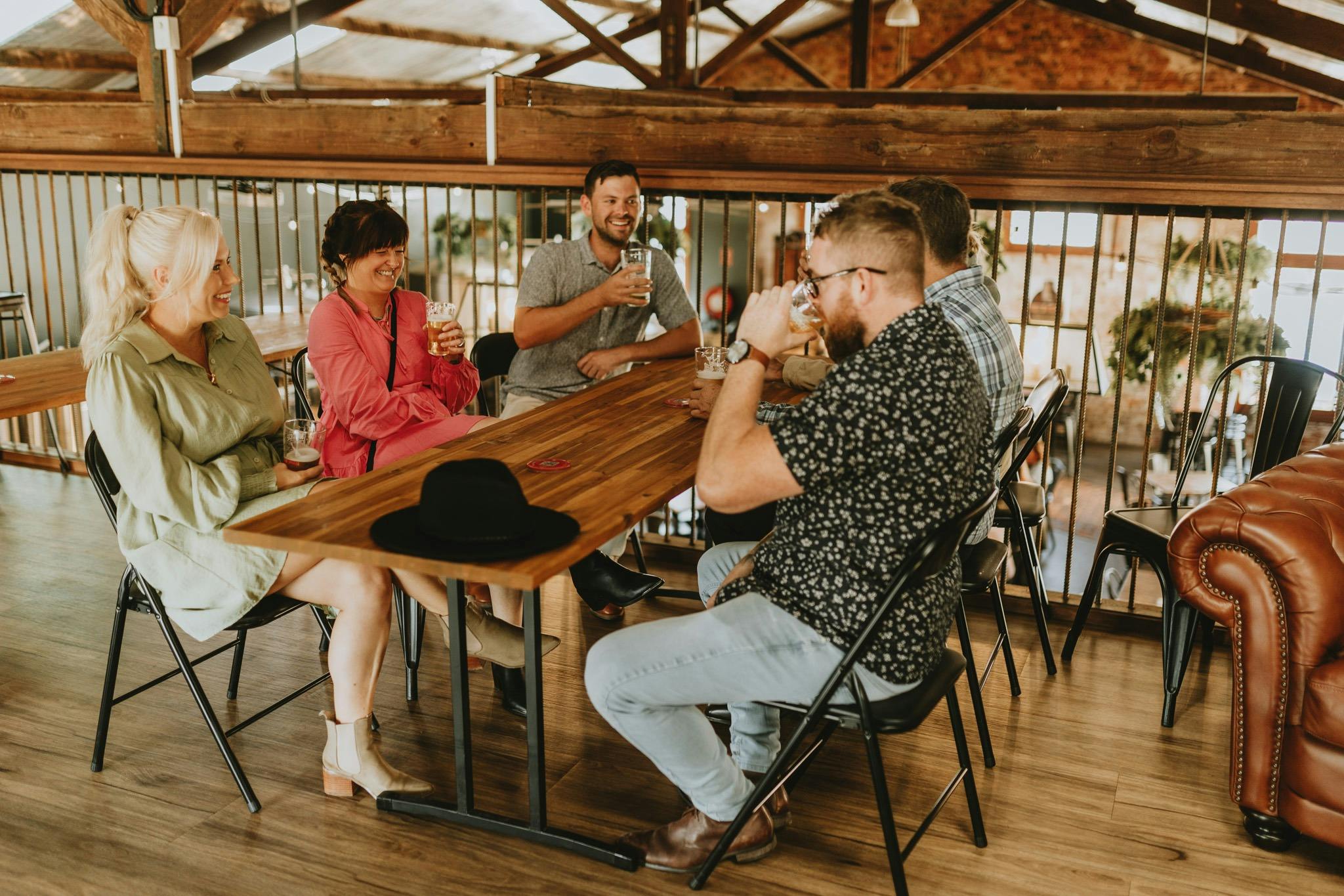 Mudgee Ale Trail clients enjoy the function room at a local brewery