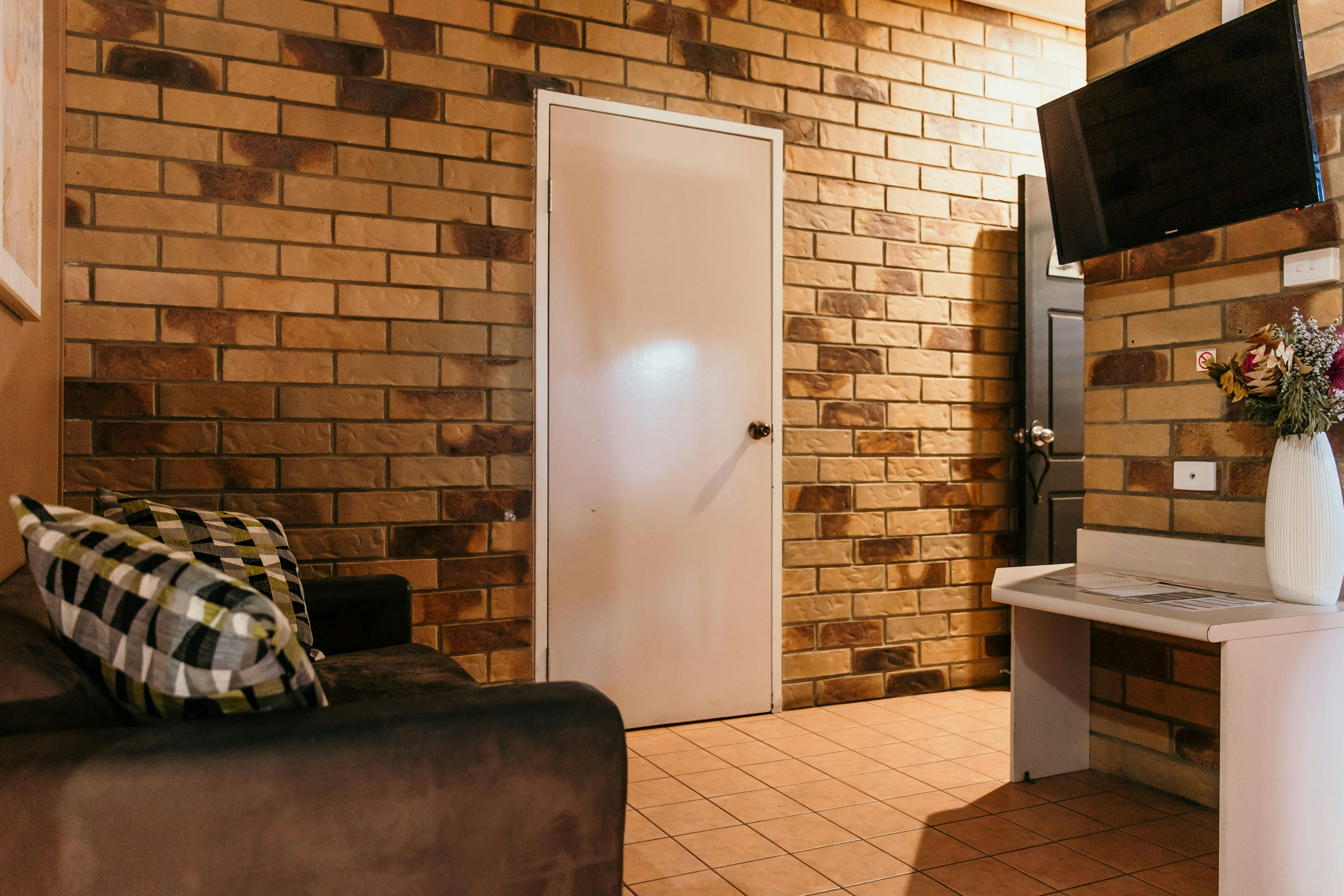 Living Area with tv and sofa