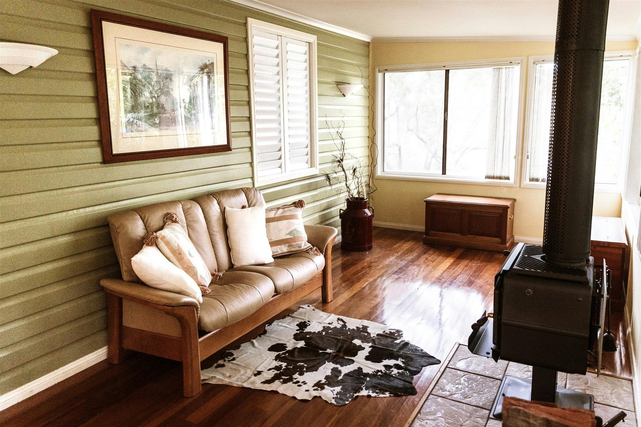 Fireplace and sitting area
