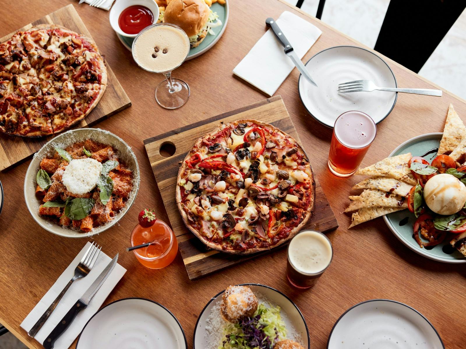 Food on table
