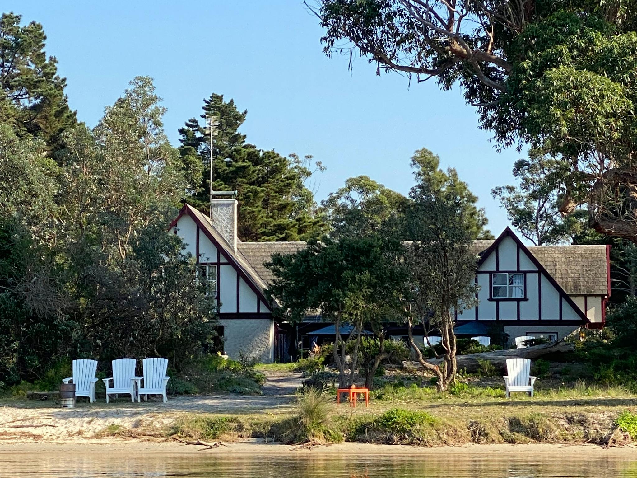 House is on the lake