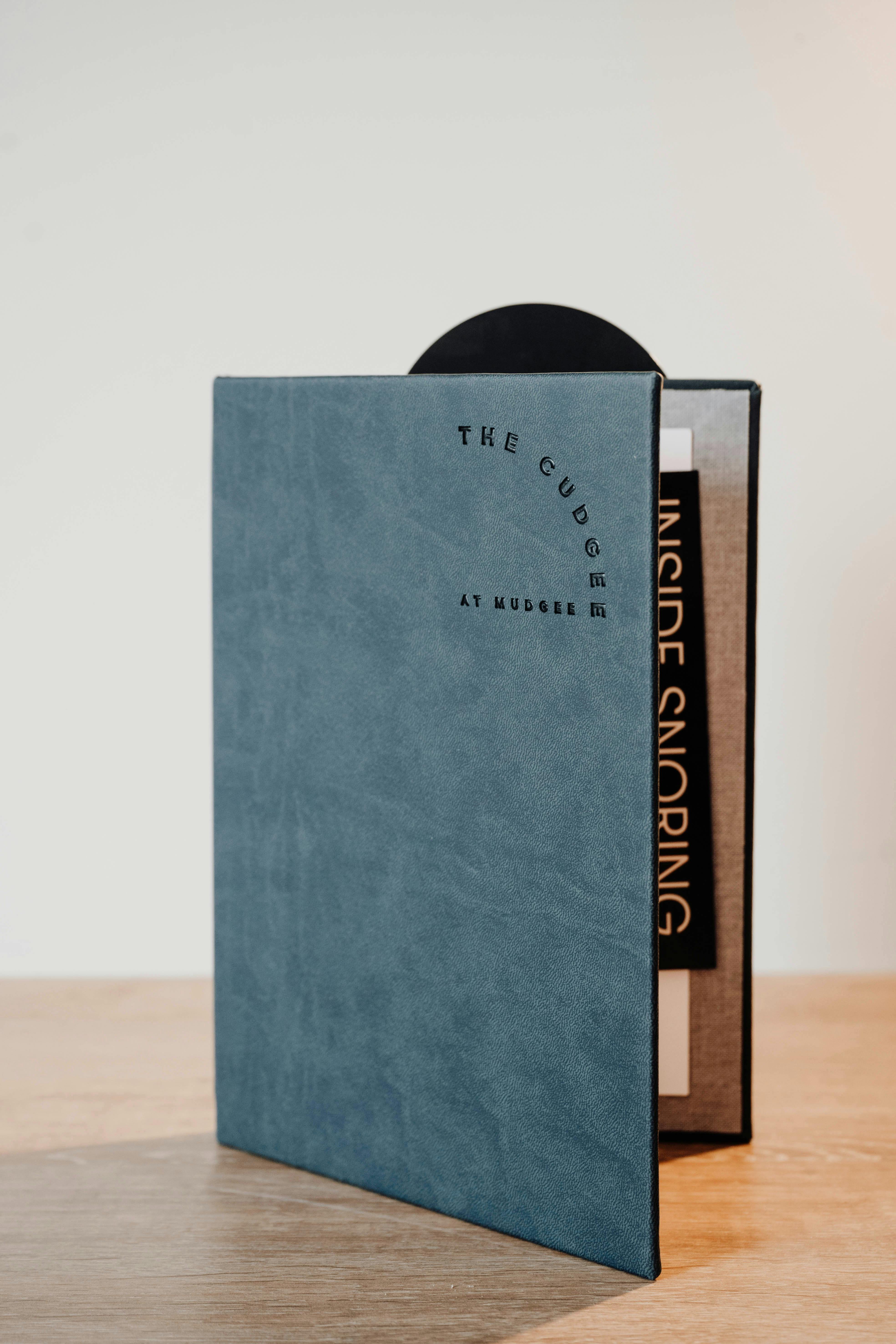 Petrol blue embossed folder