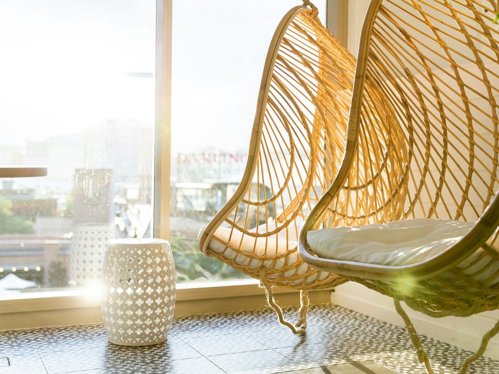 The Rooftop Sydney hanging chairs