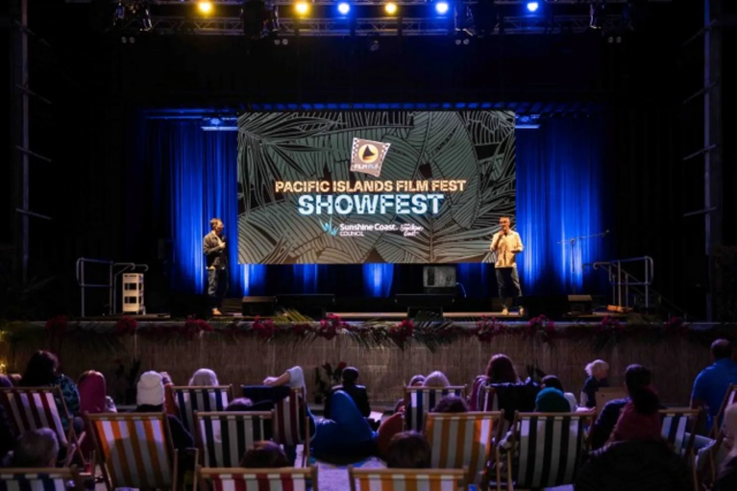 A group of people on stage