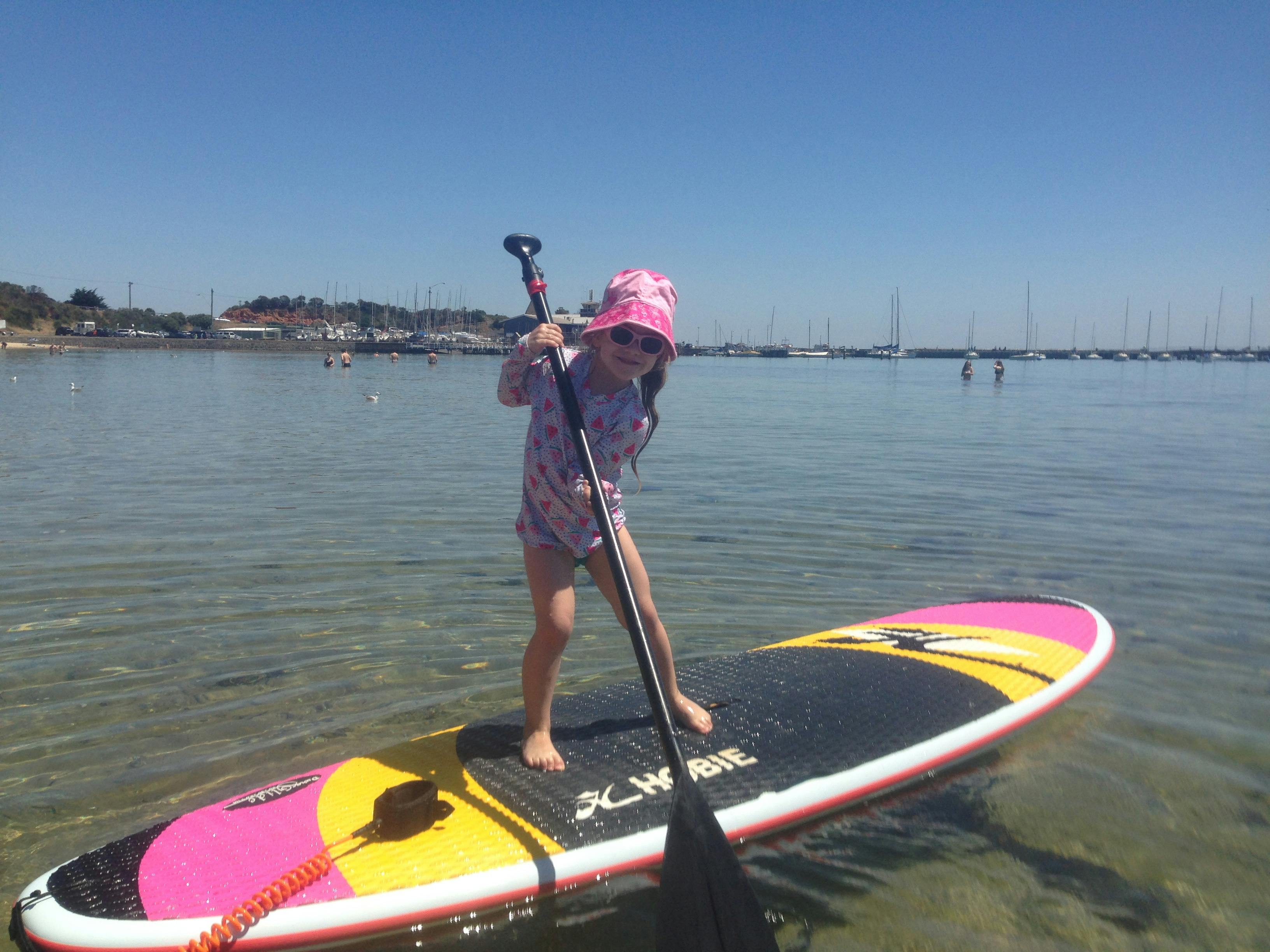 Family friendly Stand Up Paddle Board Hire off the beach at Mornington Peninsula Melbourne