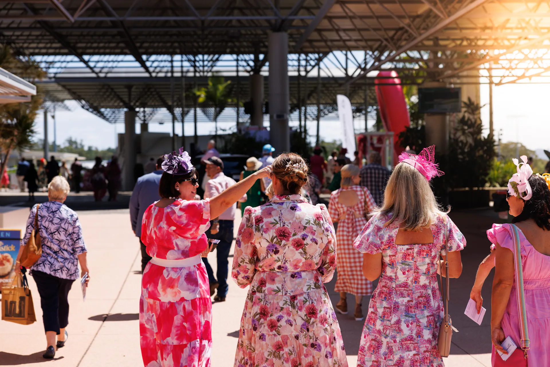 Group of ladies walking into general admission area