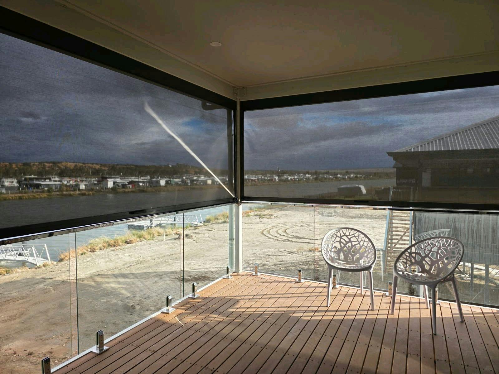 decking overlooking the water front